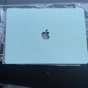 Apple MacBook with Textured Light teal  Cover